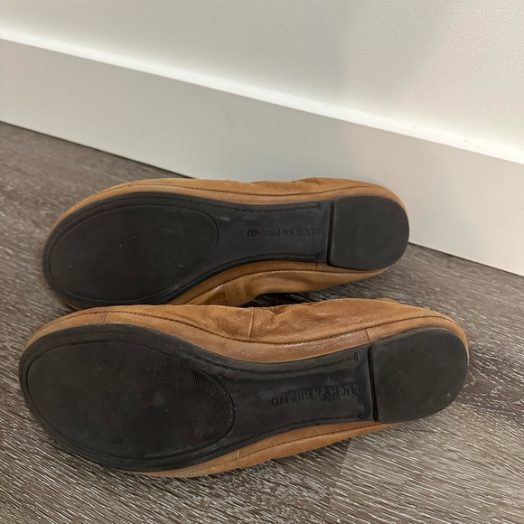 Lucky Brand | Brown Leather Flats | Size 7.5 - Picture 3 of 3
